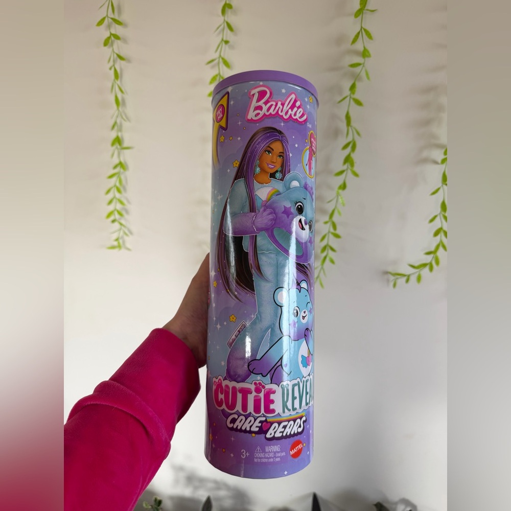 Barbie Care Bears  Purple and Pastel Blue Cutie Reveal Care Bears Tube brand new